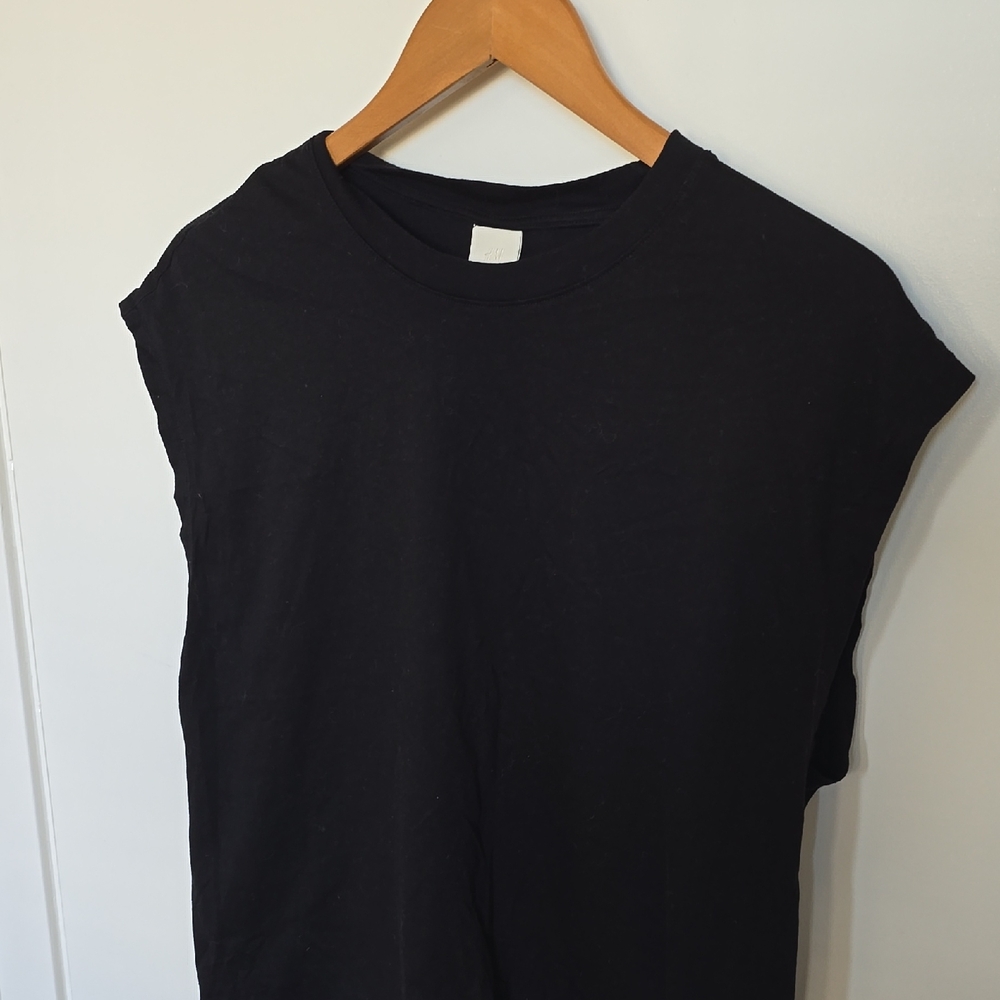 H&M Black Cotton Sleeveless Top